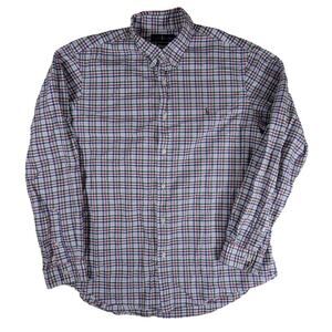 RALPH LAUREN Vintage Classic Fit Pink Tattersall Check Plaid Pony Logo Shirt‎ XL